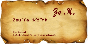 Zsuffa Márk névjegykártya