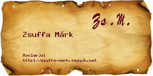 Zsuffa Márk névjegykártya